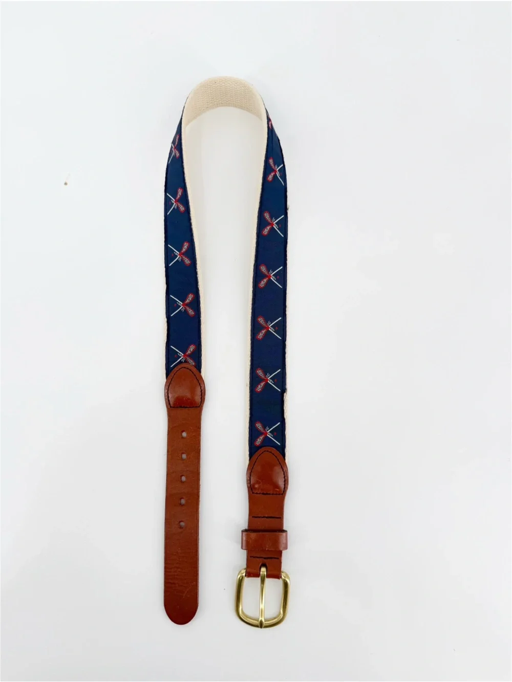 Boys Leather Man Canvas Lacrosse Belt Size 28